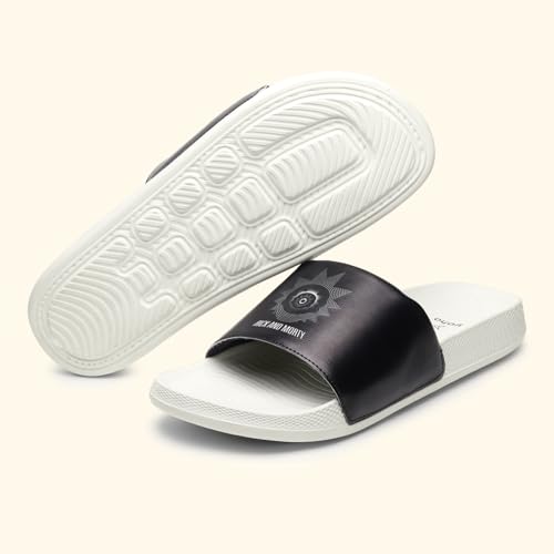 Image of YOHO Sliders for Men | Comfortable and Lightweight Slides | WB Cartoon & Comic Characters: Batman,Superman,Tom & Jerry,Rick & Morty,Big Bang Theory, Friends and Scooby Doo for Boys