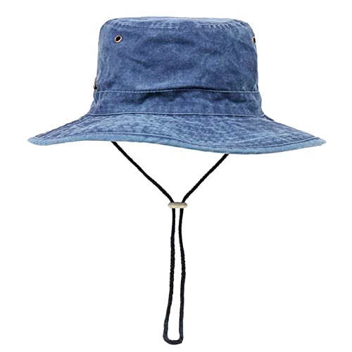 Century Star Sun Hat For Men Wide Brim Hat Women Beach Fishing Outdoor Summer Safari Boonie Hat Upf 50+ Sun Protection Summer Denim Blue #TOP1