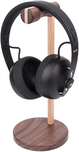 natureCRAFTS Wooden Headphone Stand for Desk, Universal Headphone Stand Board/ Stand Hanger & Accessory Storage Tray, Headset Holder, for Home…