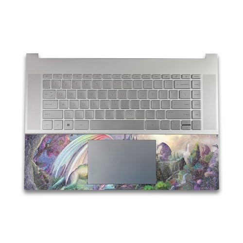 Image of Glossy Glitter Gaming Skin Compatible with HP Envy x360 16 inch (2023) - Dragon Paradise - Premium 3M Vinyl Protective Wrap Decal Cover - Easy to Apply | Crafted in The USA by MightySkins