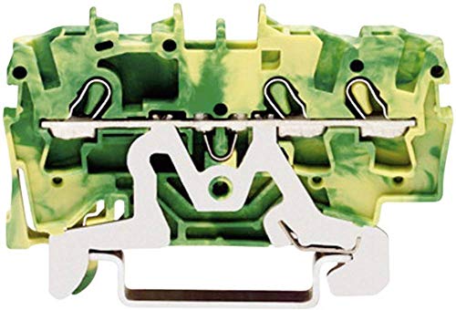 WAGO 2002-1401 2002 Series, 22 AMP, 22-12 AWG, 5.2 MM Pitch, 550 V, DIN Rail Mount, Push in CAGE CLAMP, Single Level, Terminal Block