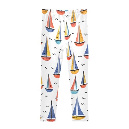 Toddler Girls Leggings Printed Yoga Pants Leggings Tiny Boats for Kids2