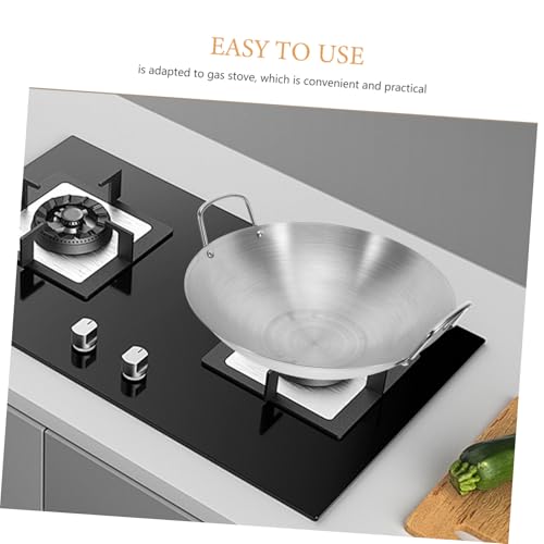 Wok de acero inoxidable Angoily, antiadherente, 150" miniatura 3