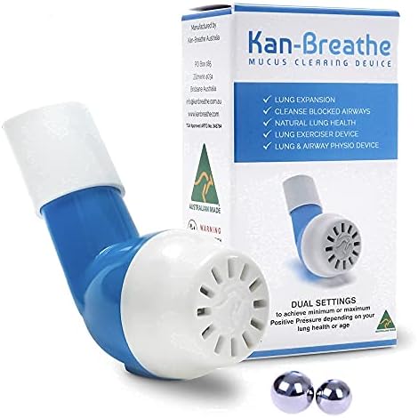 Natural Lung Exerciser & Mucus Removal Device - Naturally Clear Mucus From Airways & Improve Lung Capacity With This Opep Respiratory Breathing Exercise Device - Made in Australia Blue