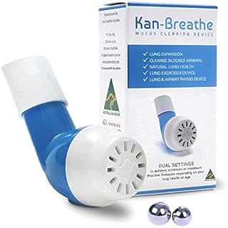 Natural Lung Exerciser & Mucus Removal Device - Naturally Clear Mucus From Airways & Improve Lung Capacity With This Opep Respiratory Breathing Exercise Device - Made in Australia Blue