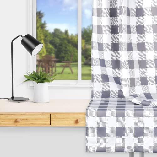 Simple Deluxe Buffalo Check Blackout Curtains Panels for Living Room Bedroom Farmhouse Courtyard Style Room Darkening Thermal Insulated Plaid Grommet Curtain - Image 3