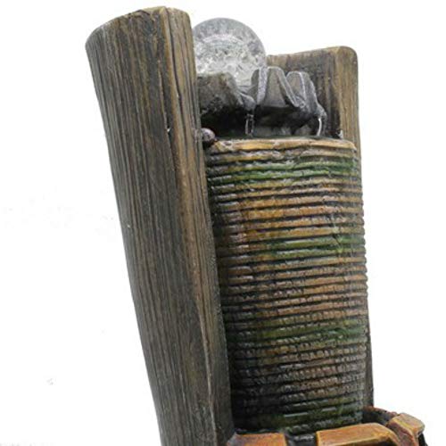 Fonte de Água Decorativa Resina Cascata Iluminação de Led GT738 - Lorben