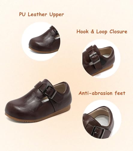 Image of Toddler Suede Shoes Genuine Leather Boys and Girls Casual Sneakers Spring Fall Flats