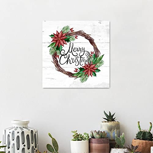 Panneau mural en bois de Noël en bois massif imprimé pour décoration durable - 5