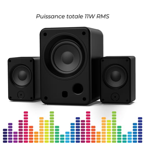 AD ADVANCE Set de Altavoces Soundphonic 2.1 RGB - Sonido Potente 11 W RMS - Compatible con PC-Mac - Conexión BLUTOOTH o Jack 3,5 mm - imagen 7