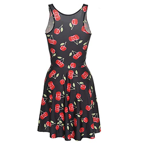 Image of Sister Amy Printed Elastic Sleeveless Shaping Breathable Camisole Skater Dress