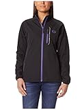 Peso ligero Ultrasport MIA Softshell Chaqueta, Mujer, Negro/Púrpura, XS