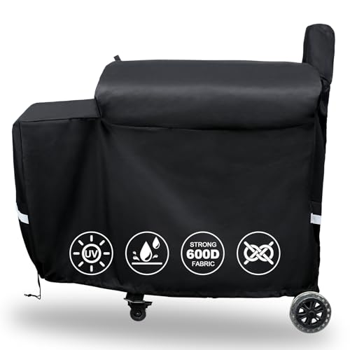 QuliMetal Grill Cover for recteq Flagship 1100, RT-1250, RT-700 and RT-680 Wood Pellet Grills - Heavy Duty Premium Waterproof Fade Resistant Outdoor BBQ Grill Cover with Elastic Drawstrings