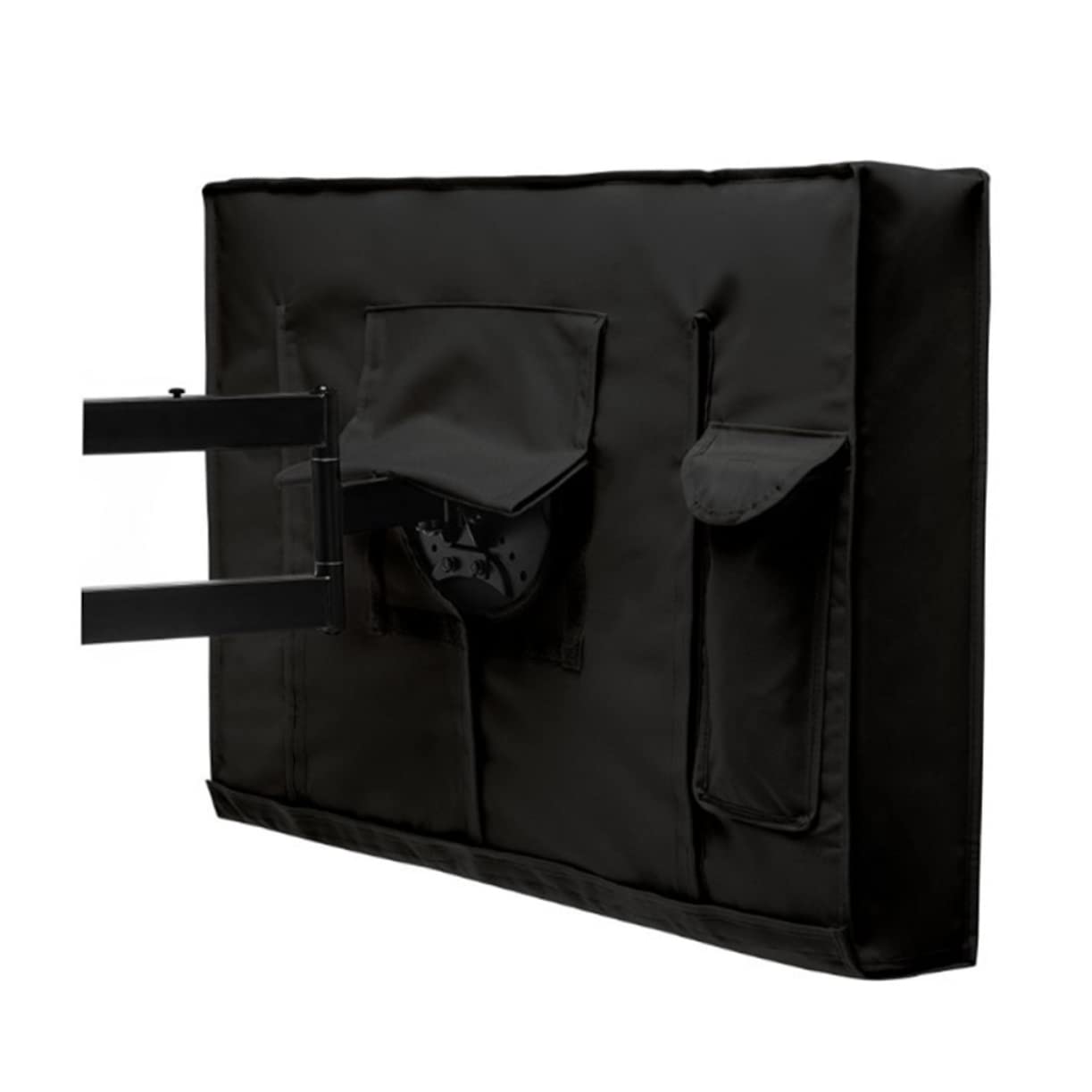 Tofficu Copertura Tv Per Esterni Con Protezione Inferiore Resistente Intemperie e Materiale Con Panno in Microfibra Gratuito Per Proteggere Televisore