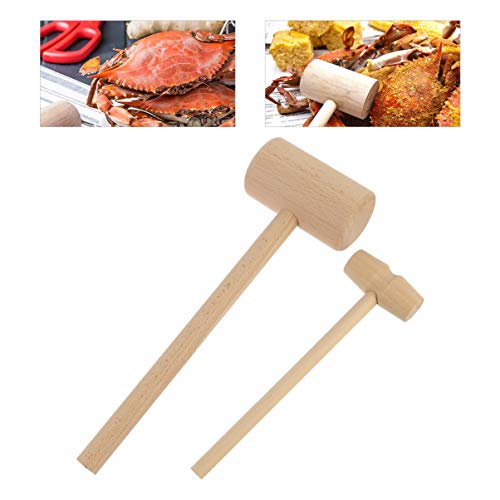 12 Unidades Martelo De Caranguejo De Madeira Batendo Martelo De Bolo De Planeta Martelo De Joias Mar