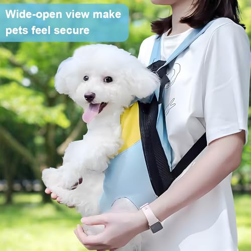Rucksack Hunde Tragetasche Hundetragerucksack, Verstellbar Beinfreiheits Haustierrucksack, Rucksack für Kleine Hund und Katzen von 5-8 kg, Atmungsaktiv und Bequem Hundetrage für Wandern Reisen