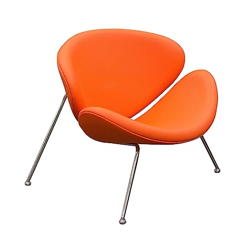 Diamond Sofa Accent Chair With Chrome Frame In Orange - Set Of 2 #TOP3