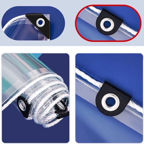 Lona de vinilo transparente resistente al desgarro con bordes reforzados 4