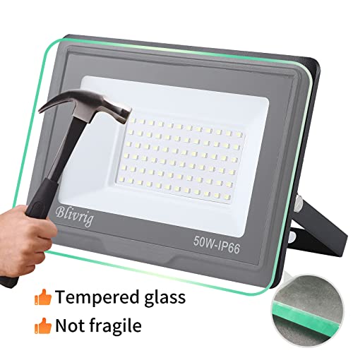 Miniatura 5 de Blivrig 50w Focos Led Exterior 3000k Blanco Cálido, 5000lm Foco Led Pared, Led Luz Blanca Cálida Ip66 Impermeable, Para Patio, Terraza, Garaje, Jardín