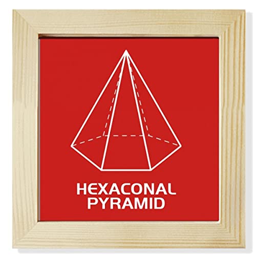 Hexagonal Pyrad Mathematical Geometric Space Square Picture Frame Wall Tabletop Display #TOP10