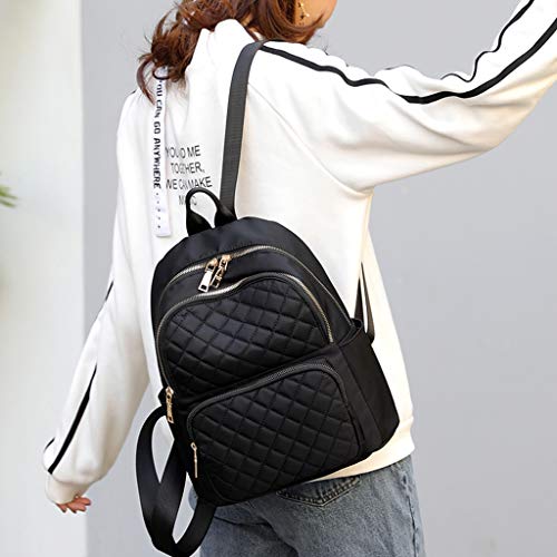 ForHe Mochila feminina moderna de nylon, bolsa escolar casual para livros, bolsa de viagem para meni