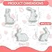 Imagen de DINGFENG Juego de 4 Moldes de Silicona 3D para Pascua con Conejos y Flores en Relieve