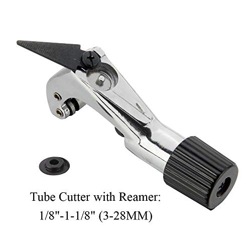 Wostore Ratcheting Tube Bender Kit 1/4"-7/8" OD 7 Aluminum Alloy Heads, 90° Manual Tubing Bender with Pipe Cutter & Deburring Tool for HVAC Refrigeration Heating Hydraulic Copper Aluminum Steel Pipe by Wostore - Image 5