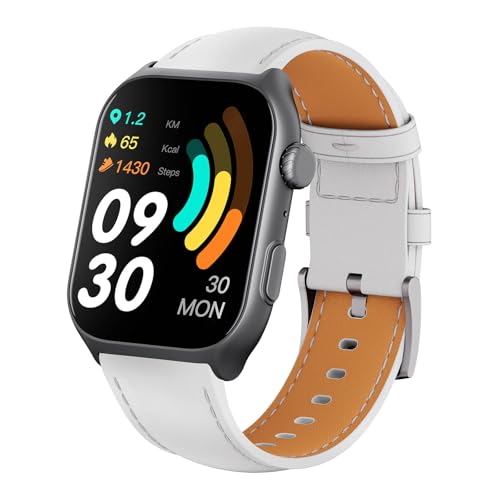 RORIOS Smartwatch for Men Women Sports Fitness Smart Watches Unisex Activity Tracker Intelligent Wrist Watch Monitoring Heart Rate White