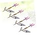 Yardwe 4pcs Rotating Sequin Lure Baits Realistic Long Tail Artificial Fishing Lures for Freshwater Strong High Alloy Hooks for Anglers