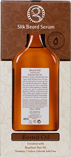 Beard Oil Leave-In Conditioner Softener - Fragrance Free Enriched With Brazilian Nut Oil Probiotic Formula Parabens/Sodium Chloride Salts Free 100Ml By Organic Glide #TOP1