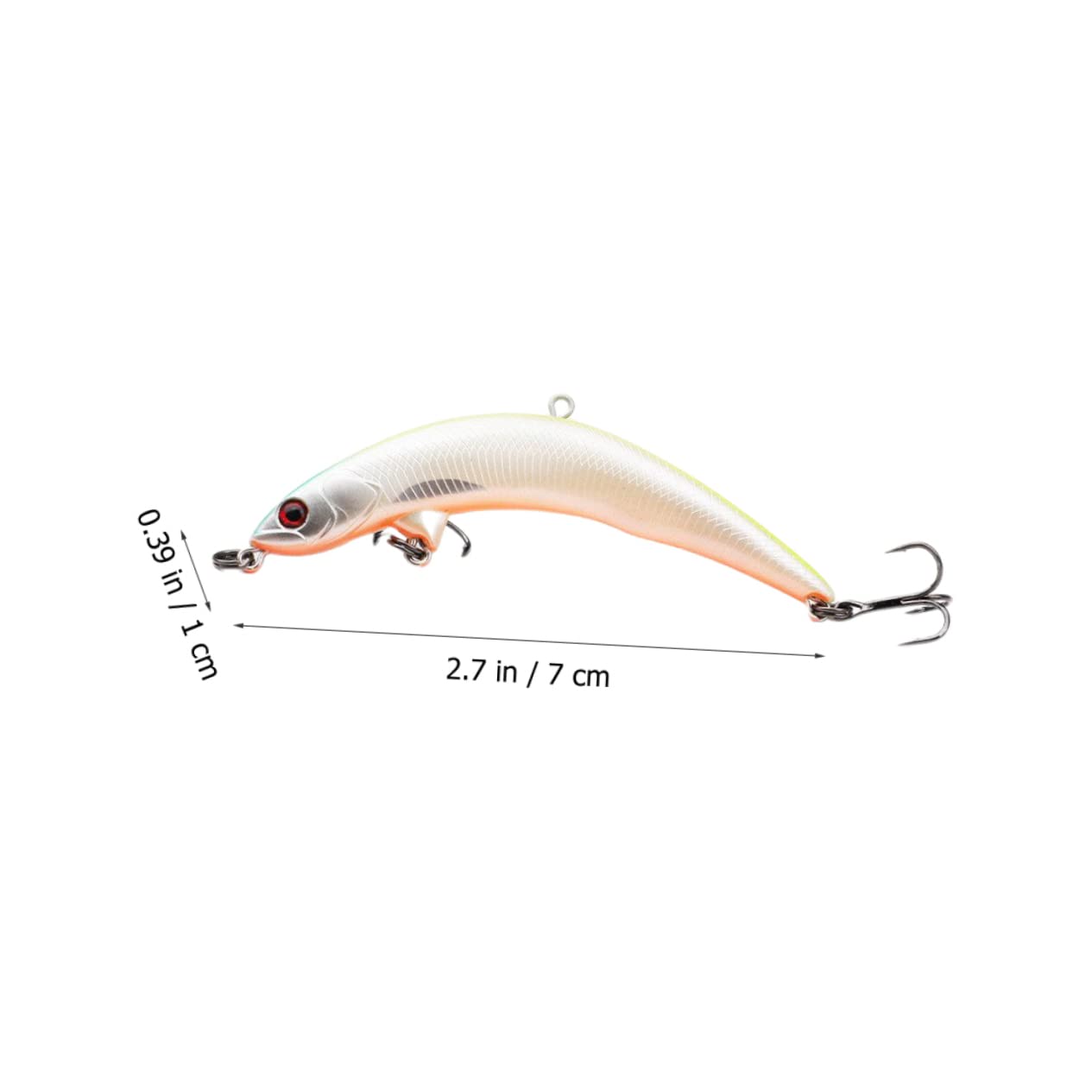 INOOMP 25 Pz Amo da Esca Esche da Pesca Persico Vivide Esche Finte Ami per Pesci d'Acqua Salata Ami da Pesca Artificiali Pesca Realistica Esche per Basso All'aperto 7c Allacciare Metallo