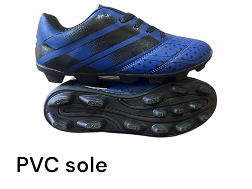 Image of Football Shoes Blue PVC Stud Football Shoes for Men
