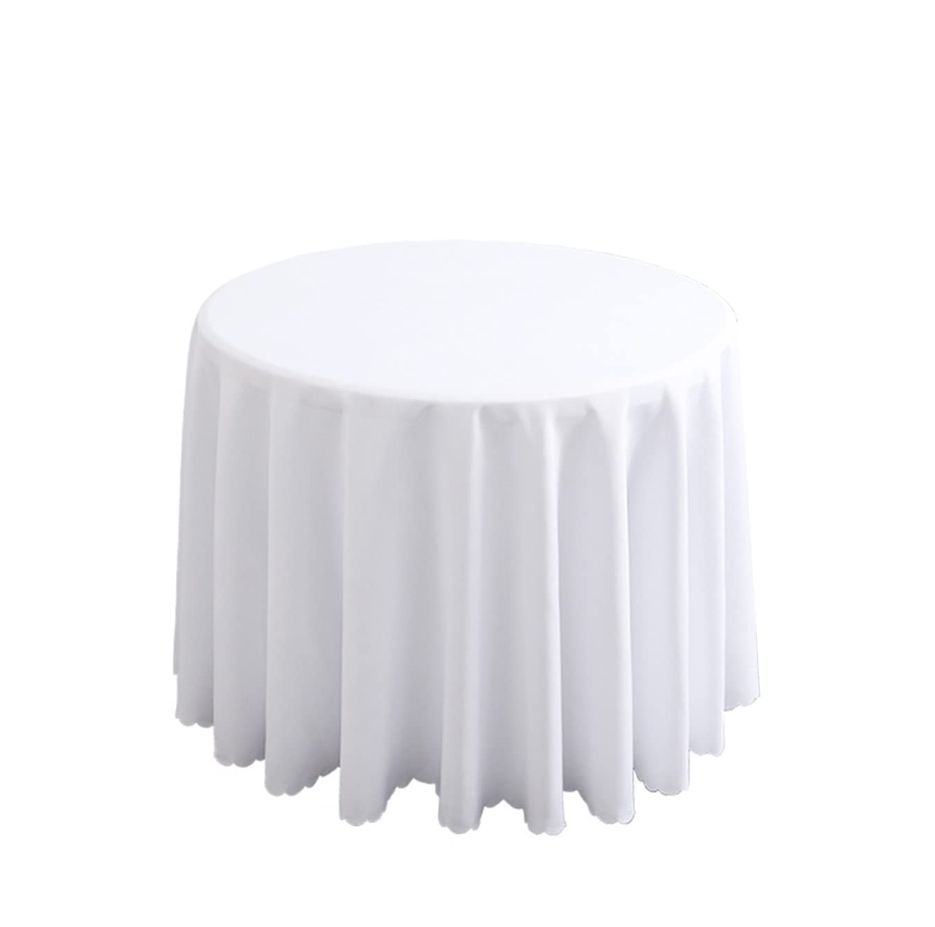FANIVIN Polyester Tablecloths Tablecovers Round Table cloth Home Hotel Restaurant Wedding Party Multicolour Table Covers White Round 300CM