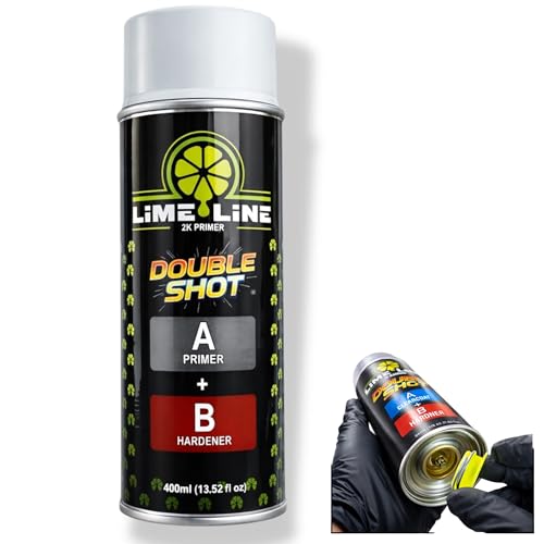 LiME LiNE 2K Urethane Primer Surfacer Aerosol Spray Can High Build Sandable Automotive Primer: 2 Part Professional Finish: Light Gray (Pack of 1)