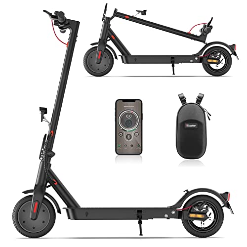 E Scooter mit Straßenzulassung, ABE Elektroroller Belastung bis 120kg, 20-30 km Reichweite, LED, 20km/h, 350W Motor, 8,5 Zoll Wabenreifen,Duales Bremssystem E Roller für Erwachsene