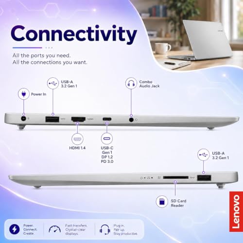 Image of Lenovo IdeaPad Slim 3i • 15.6 inch FHD Laptop with Microsoft 365 Included • Intel N100 • 4GB DDR5RAM • 128GB SSD • Windows 11