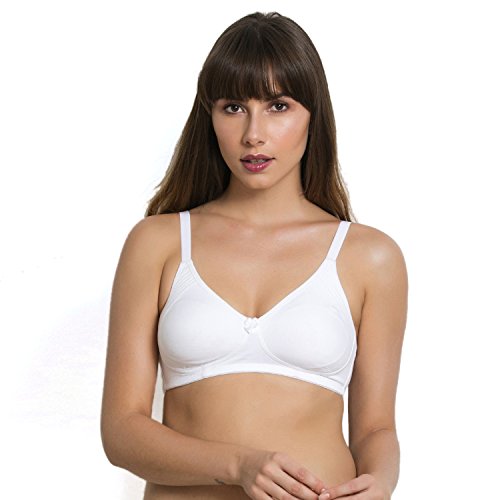 Image of Rosaline by Zivame Women's Half Cup Non Padded Non Wired Bra (RO00ROAP01WHITE0036C White 36C)