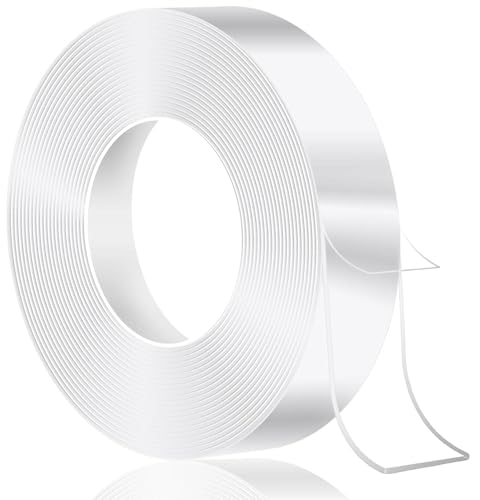 MOMENT 3 Meter Double Sided Tape Clear Adhesive Nano Mounting Adhesive Tape Removable Waterproof Traceless Two Sided Double Stick Strips for Wall Photos Posters Crafts Use [3m x 3cm x 2mm]