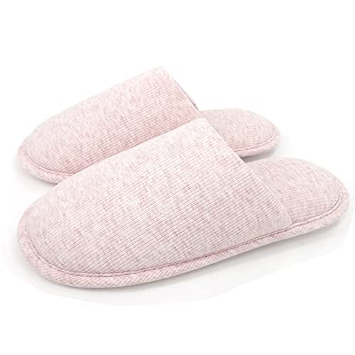 Pantoufles en coton biologique rose ofoot pour femmes en taille 39/40.5