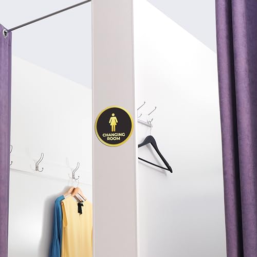 Image of Rousrie Changing Room Stickers For Glass Doors (Size: 6 Inch) For Office, Stores, Cafe, Hotel, Restaurant, Business & Shop, Self-Adhesive, (Acrylic Signage)