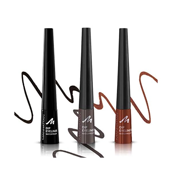 Manhattan Eyemazing Bold Liquid Liner, Wasserfester schwarzer Liquid Eyeliner mit ballförmiger Spitze für besonders… – Bild 5