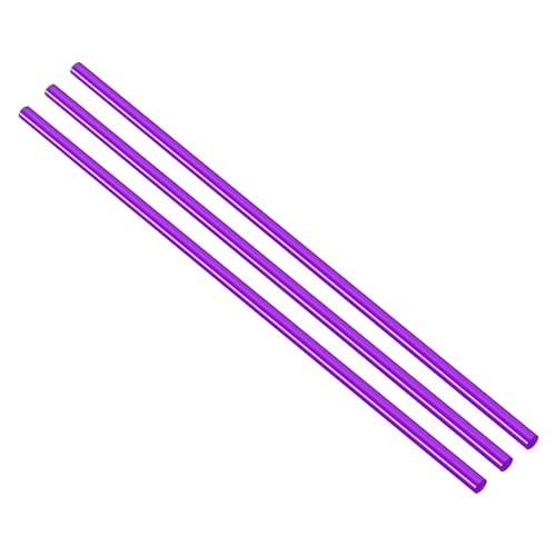 Image of uxcell Acrylic Round Rod, Purple,1 /2 inch Diameter 18-1 /8 inch Length, Solid Plastic PMMA Bar Stick 3pcs