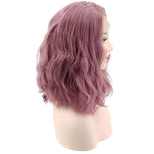 Lurrose 1 unidade peruca até o ombro peruca elástica rede chique peruca encaracolada peruca para mul