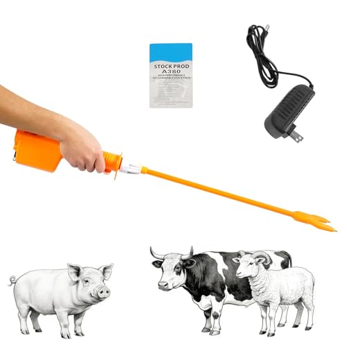 SHZICMY Rechargeable Livest0ck Pr0d with Long Endurance for Cattle, Cow, Dog, Hog, Goat, and Sheep, Length 32 Inch
