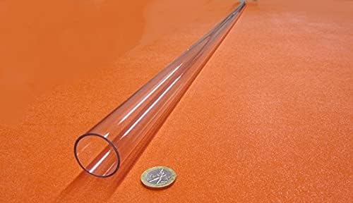 Polycarbonate Round Tube 1 1/4" (1.250") OD x 1 1/8" (1.125") ID x 1/16" Wall x 72" (More Length Options)