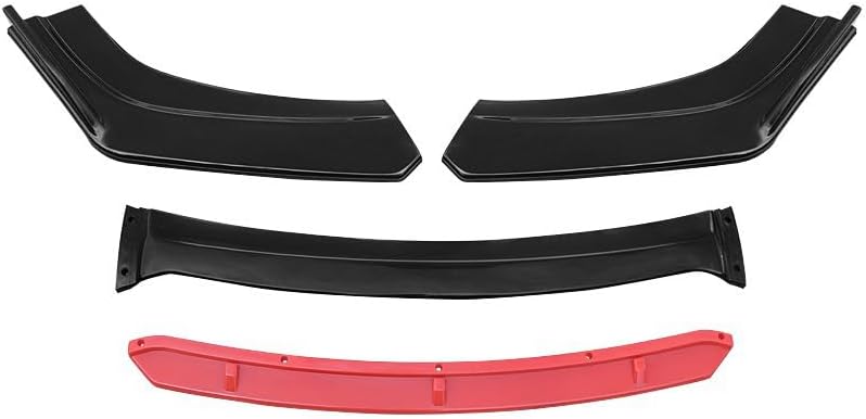 Universal car Modified Surround Front Lip Bumper Strip for Toyota Harrier 2017-2020, Guard Decorative Front Scoop, Carbon Fiber Texture + Carbon Fiber Texture