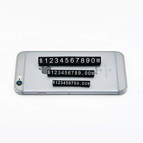 Mollytek 20 Sets Price Display Cube Adjustable Price Tag for Jewelry Price Display Counter Stand Number Letter Dollar Price Block Kit for Retail Shop (White, S)