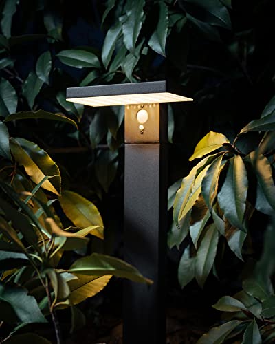 Yoolax Solar Pathway Lights Outdoor Motion Sensor Landscape Lights 2 Pack Aluminum Dual-Use Path Lights For Garden, Patio, Yard, Driveway,Deck (Square) #TOP3
