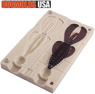 Bugmolds USA Soft Plastic Lure Creature Bug Mold Jig Trailer 3.8 Inch Plastisol