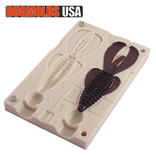 Bugmolds USA Soft Plastic Lure Creature Bug Mold Jig Trailer 3.8 Inch Plastisol